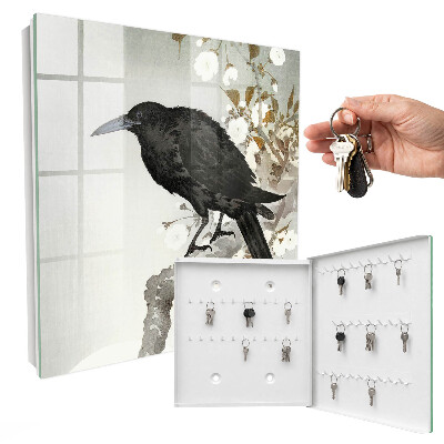 Boîte à clés decorative Corbeau noir