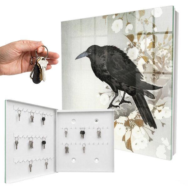 Boîte à clés decorative Corbeau noir