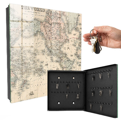 Armoire à clés murale Carte du monde