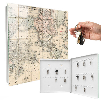 Armoire à clés murale Carte du monde