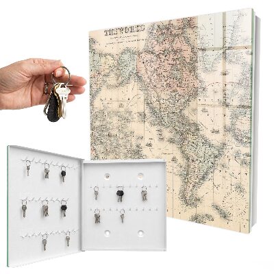 Armoire à clés murale Carte du monde