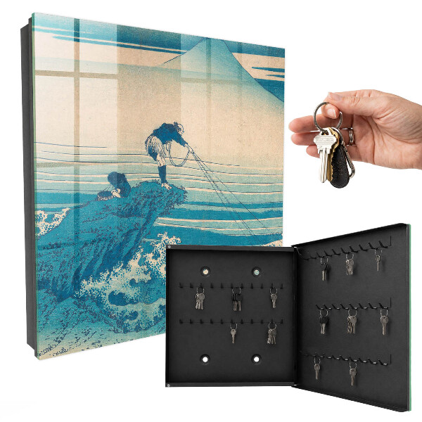 Boîte à clés decorative Le pêcheur et les vagues