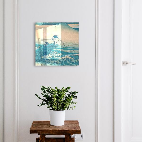 Boîte à clés decorative Le pêcheur et les vagues