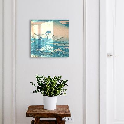 Boîte à clés decorative Le pêcheur et les vagues
