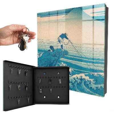 Boîte à clés decorative Le pêcheur et les vagues