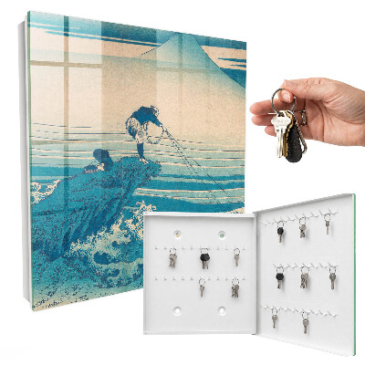 Boîte à clés decorative Le pêcheur et les vagues
