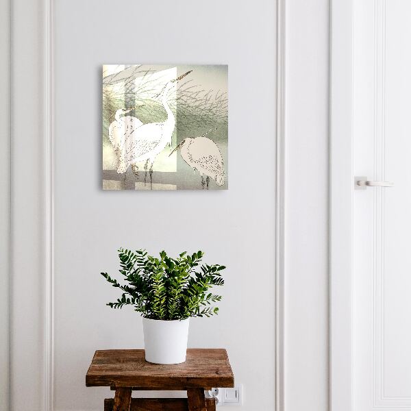 Armoire à clés murale Hérons et herbes