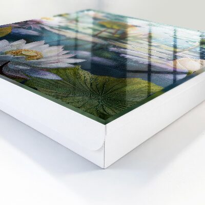 Armoire à clés murale Fleurs aquatiques