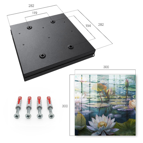 Armoire à clés murale Fleurs aquatiques