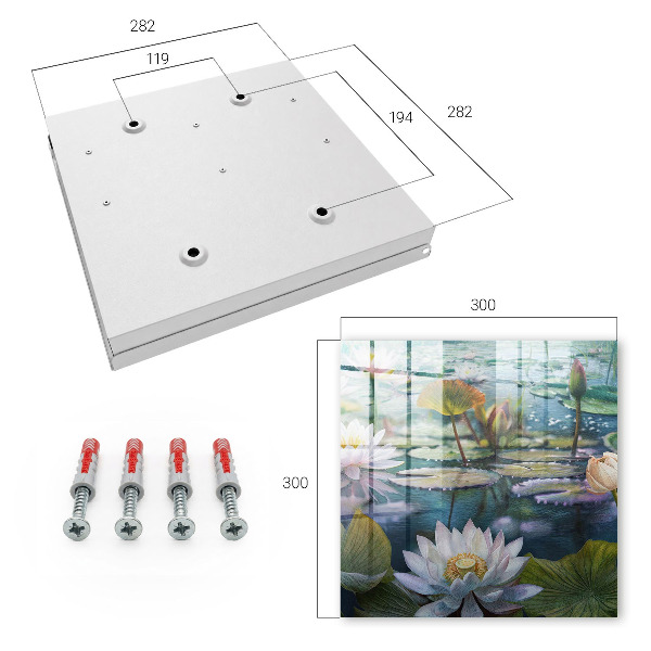 Armoire à clés murale Fleurs aquatiques
