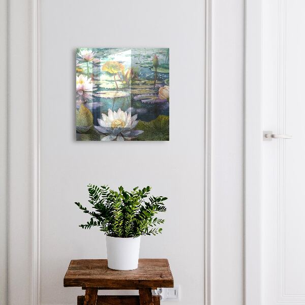 Armoire à clés murale Fleurs aquatiques