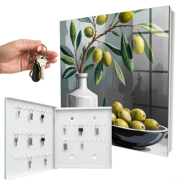 Armoire à clés murale Olives vertes