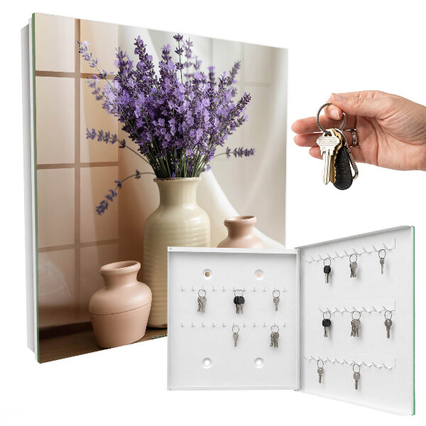 Armoire à clés murale Fleurs dans un vase