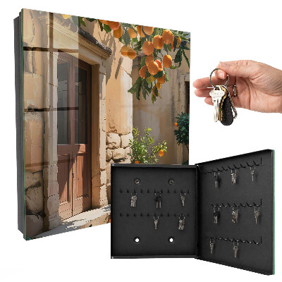 Boîte à clés decorative Abri orange