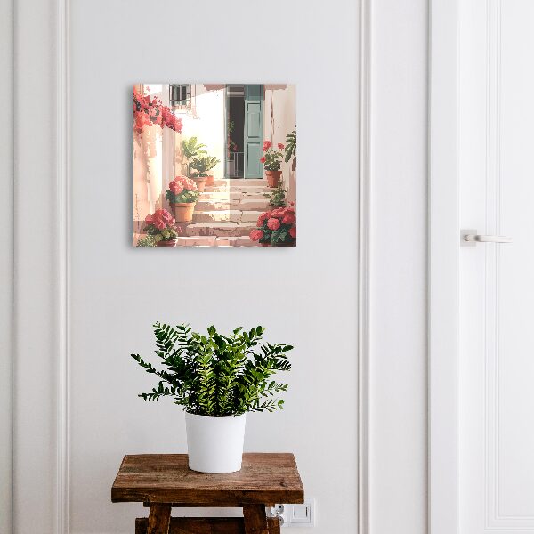 Armoire à clés murale Escalier fleuri