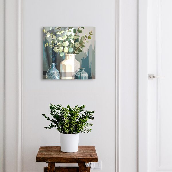 Boîte à clés decorative Vases et feuilles