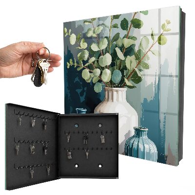 Boîte à clés decorative Vases et feuilles