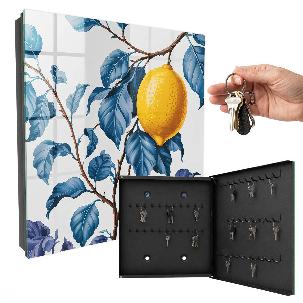 Boîte à clés decorative Feuilles de citronnier