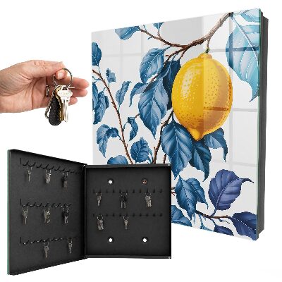 Boîte à clés decorative Feuilles de citronnier