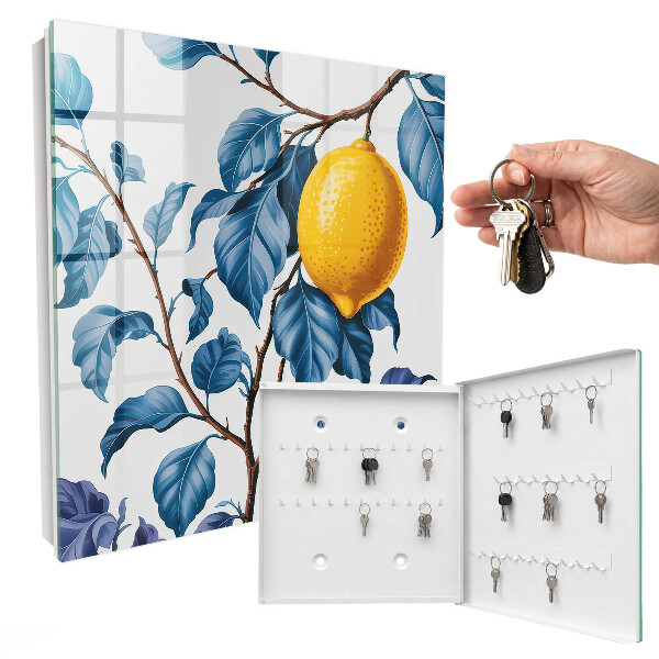Boîte à clés decorative Feuilles de citronnier