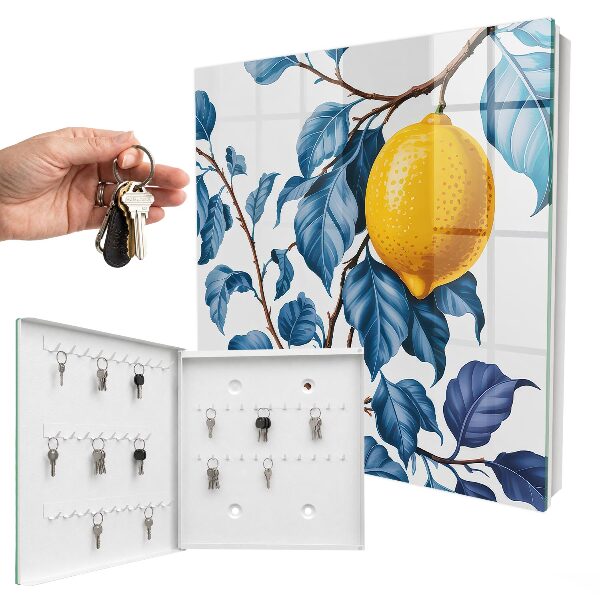 Boîte à clés decorative Feuilles de citronnier