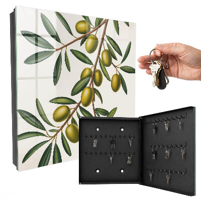 Boîte à clés decorative Olives sur une branche