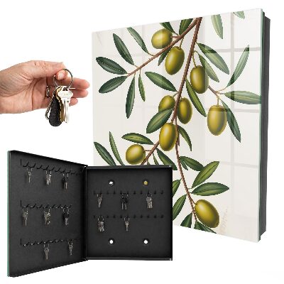 Boîte à clés decorative Olives sur une branche
