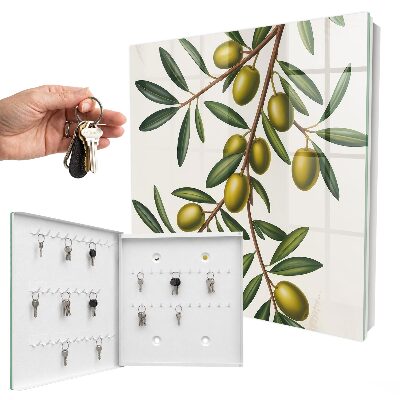 Boîte à clés decorative Olives sur une branche
