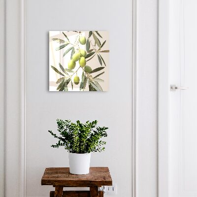 Armoire à clés murale Une branche avec des oliviers
