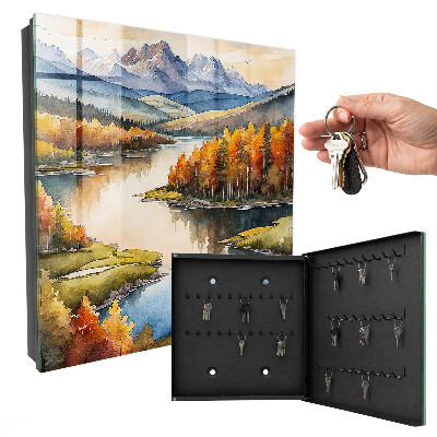 Boîte à clés decorative Montagnes d'automne
