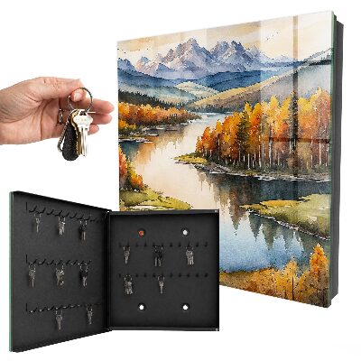 Boîte à clés decorative Montagnes d'automne