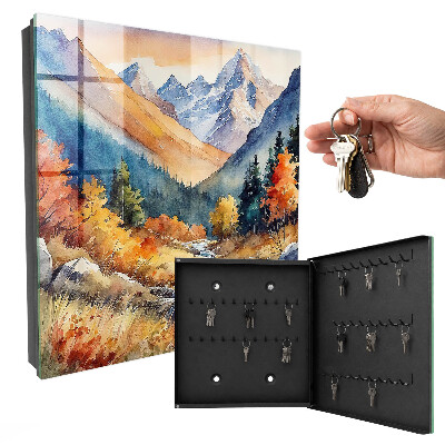 Armoire à clés murale Montagnes d'automne