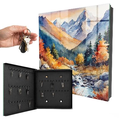 Armoire à clés murale Montagnes d'automne