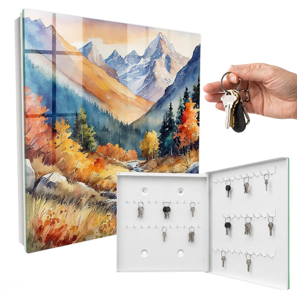 Armoire à clés murale Montagnes d'automne