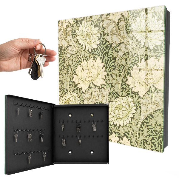 Armoire à clés murale Motif floral