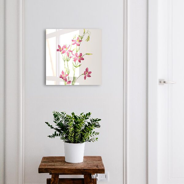 Armoire à clés murale Fleurs roses