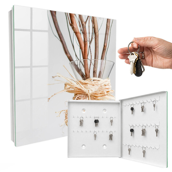 Armoire à clés murale Branches dans un vase