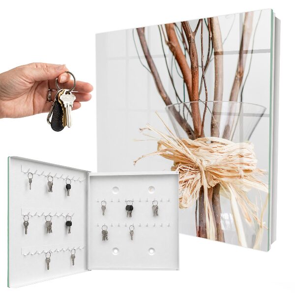 Armoire à clés murale Branches dans un vase