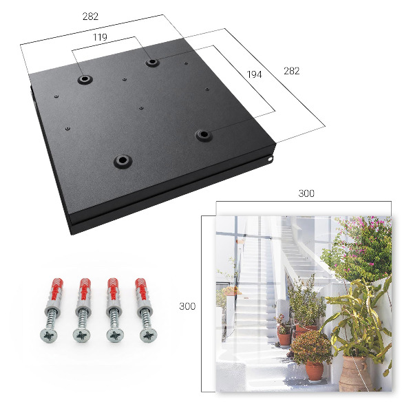 Armoire à clés murale Escaliers avec plantes
