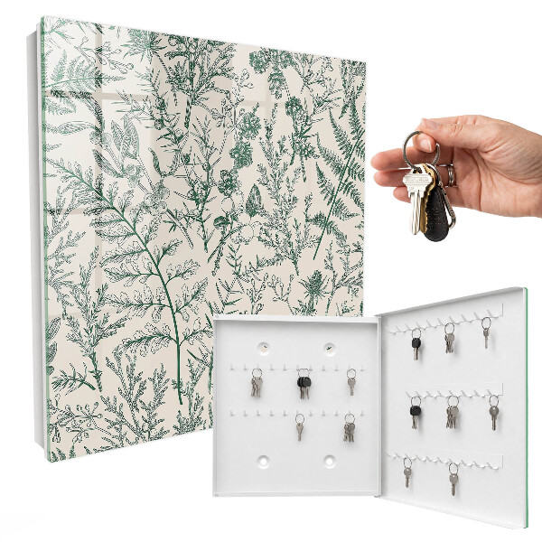 Armoire à clés murale Motifs végétaux