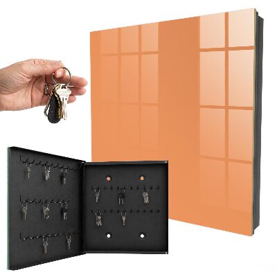 Armoire à clés murale Orange pastel