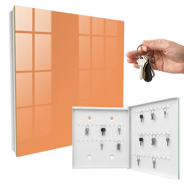 Armoire à clés murale Orange pastel