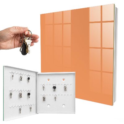 Armoire à clés murale Orange pastel