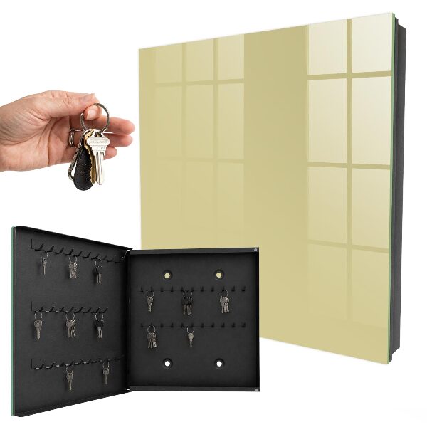 Armoire à clés murale Jaune pastel