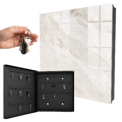 Armoire à clés murale Marbre neutre