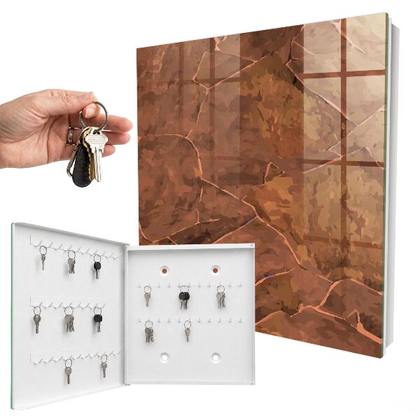 Armoire à clés murale Texture de pierre
