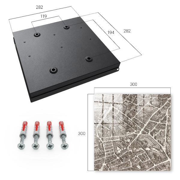 Boîte à clés decorative Plan de la ville