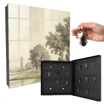 Armoire à clés murale Parc avec une pagode