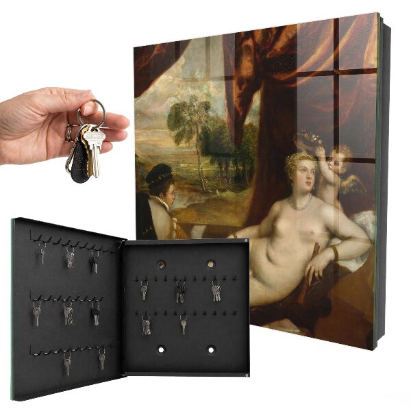 Boîte à clés decorative Vénus du Titien et le luthier