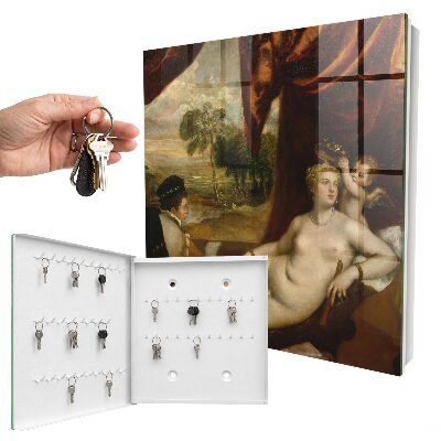 Boîte à clés decorative Vénus du Titien et le luthier